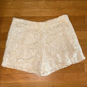Ark & Co Cream Lace Women Shorts
